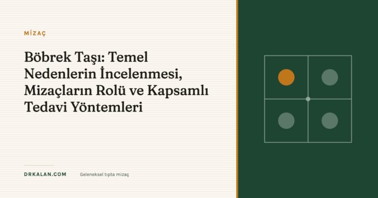Böbrek Taşı: Temel Nedenlerin İncelenmesi, Mizaçların Rolü ve Kapsamlı Tedavi Yöntemleri