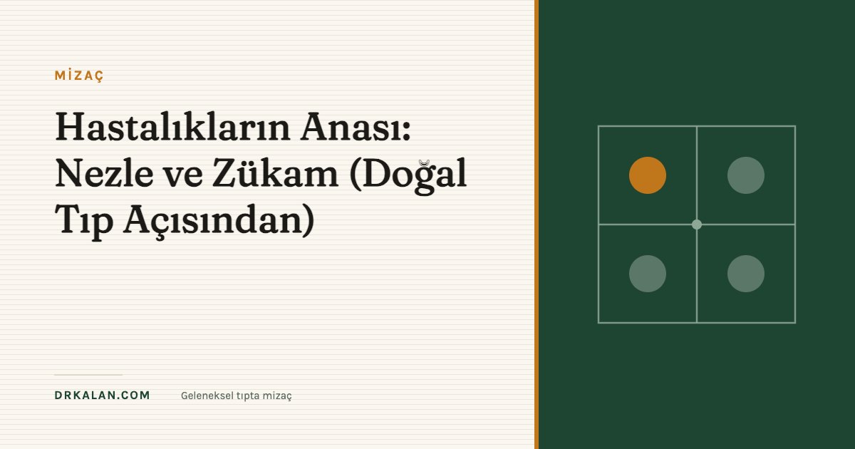 Hastalıkların Anası: Nezle ve Zükam (Doğal Tıp Açısından)
