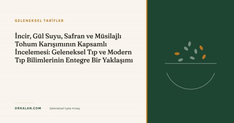 İncir, Gül Suyu, Safran ve Müsilajlı Tohum Karışımının Kapsamlı İncelemesi: Geleneksel Tıp ve Modern Tıp Bilimlerinin Entegre Bir Yaklaşımı