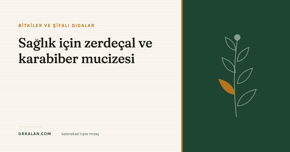 Sağlık için zerdeçal ve karabiber mucizesi