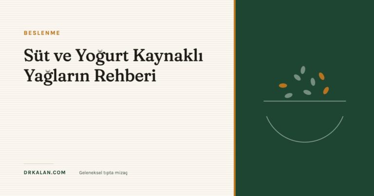 Süt ve Yoğurt Kaynaklı Yağların Rehberi